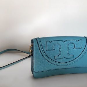 Aqua blue Tory Burch bag